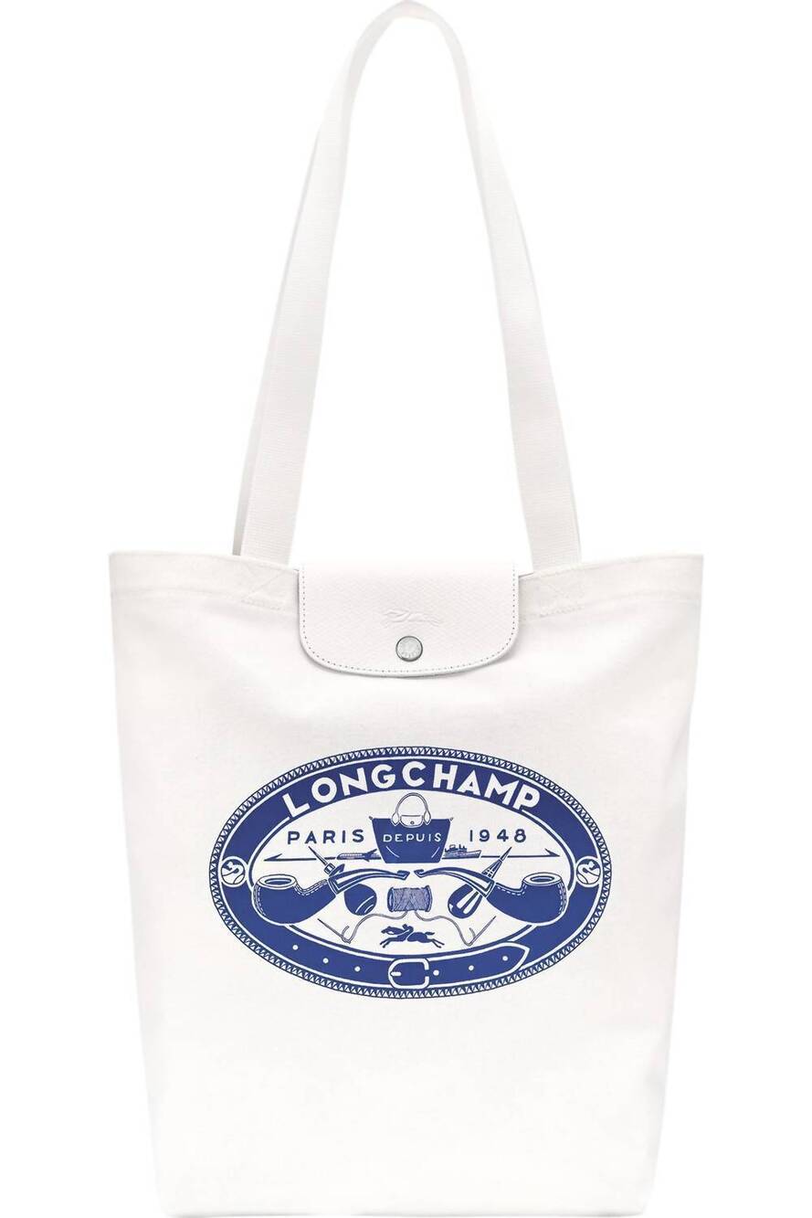 NEW LONGCHAMP le pliage collection tote bag in ecru